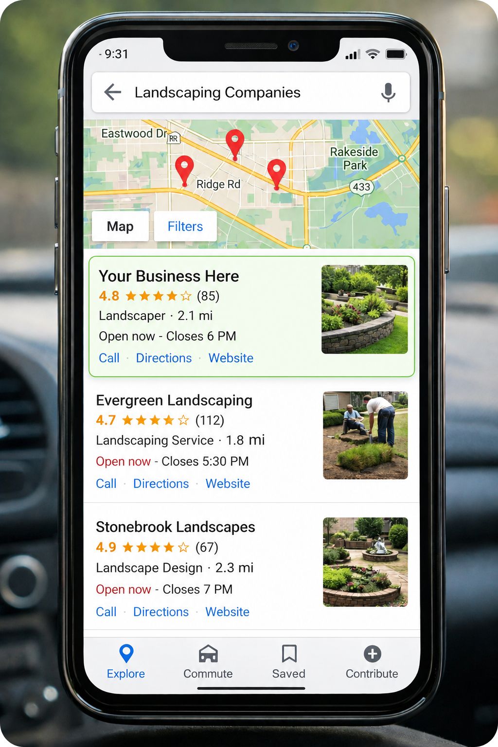Ranking number 1 on Google Maps local results